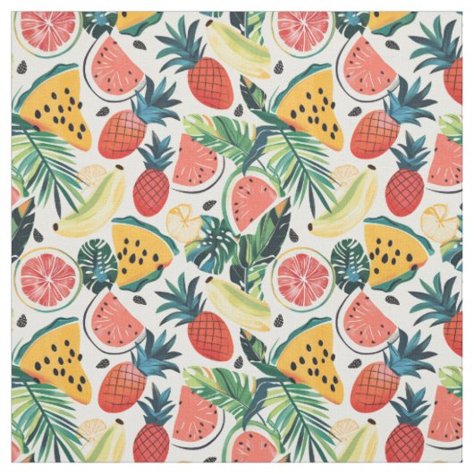 Ananas- und Papaya-Muster Stoff (Muster)