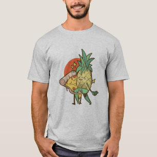 Ananas und Pizza in Liebe T-Shirt