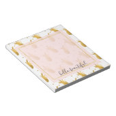 Ananas und Punkte aus Gold Notizblock (angewinkelt)