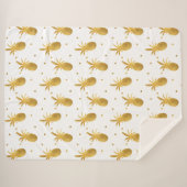 Ananas und Punkte aus Gold Sherpadecke (Vorderseite (Horizontal))