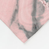 Ananas und rosa Marmor Swirl Moderner tropischer C Fleecedecke (Ecke)