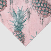 Ananas und rosa Marmor Swirl Moderner tropischer C Seidenpapier (Ausschnitt)