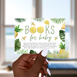 Ananas und Schnuller Grünbücher für Babydusche Einladung