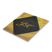 Ananas und Schwarzes Monogramm Fliese (Seite)