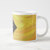 Ananas und Schwarzes Monogramm Jumbo-Tasse (Rechts)