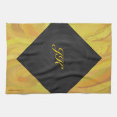 Ananas und Schwarzes Monogramm Küchentuch (Horizontal)