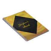 Ananas und Schwarzes Monogramm Notizblock (Rechte Seite)