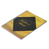 Ananas und Schwarzes Monogramm Notizblock (Linke Seite)