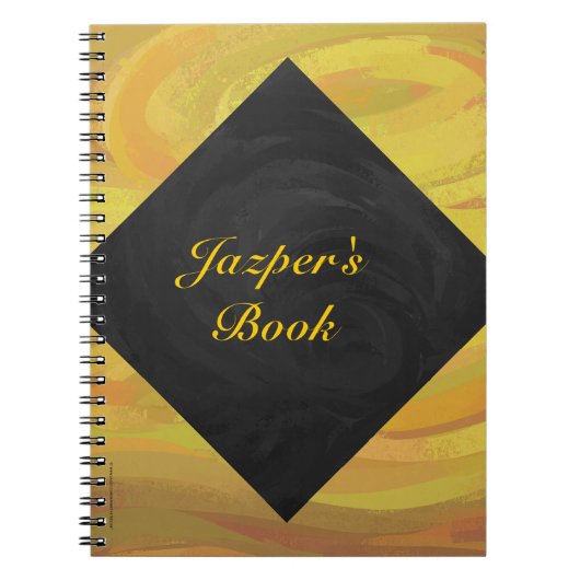 Ananas und Schwarzes Monogramm Notizblock (Vorderseite)