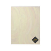 Ananas und Schwarzes Monogramm Notizblock (Rotiert)