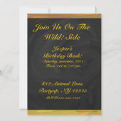 Ananas und Schwarzes Party Einladung (Rückseite)