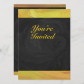 Ananas und Schwarzes Party Einladung (Vorne/Hinten)