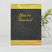 Ananas und Schwarzes Party Einladung (Stehend Vorderseite)