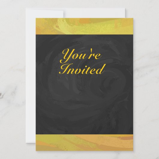 Ananas und Schwarzes Party Einladung (Vorderseite)