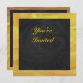 Ananas und Schwarzes Party Einladung (Vorne/Hinten)