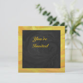 Ananas und Schwarzes Party Einladung (Stehend Vorderseite)