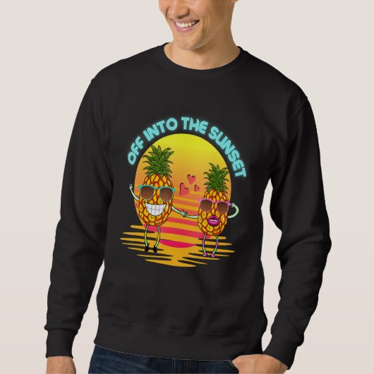 Ananas und Sonnenbrille Sweatshirt (Vorderseite)