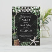 Ananas- und Starfish Beach-Rente Einladung (Stehend Vorderseite)