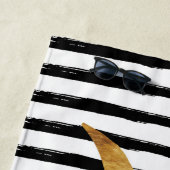 Ananas und Streifen - Anpassen mit Ihrem Namen Strandtuch (Beispiel)