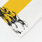 Ananas und Streifen Fleecedecke (Ecke)