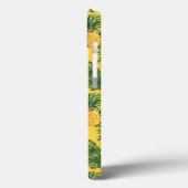Ananas und tropische Blätter auf Gold Case-Mate iPhone Hülle (Rückseite / Links)