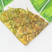 Ananas und tropische Blätter Fleecedecke (Ecke)