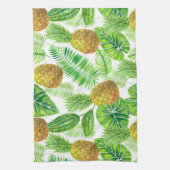Ananas und tropische Blätter Geschirrtuch (Vertikal)