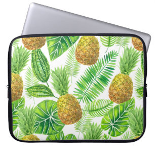 Ananas und tropische Blätter Laptopschutzhülle
