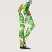 Ananas und tropische Blätter Leggings (Rechts)