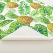 Ananas und tropische Blätter Sherpadecke (3/4)