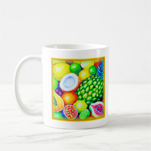 Ananas und tropische Früchte. Jetzt kaufen Kaffeetasse