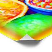 Ananas und tropische Früchte. Jetzt kaufen Poster (Ecke)