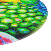 Ananas und tropische Früchte. Jetzt kaufen Schneidebrett (Ecke)