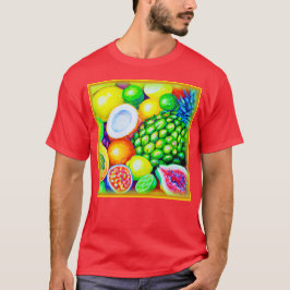 Ananas und tropische Früchte. Jetzt kaufen T-Shirt