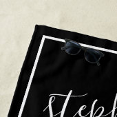 Ananas- und Whimsical-handgeschriebener Name Strandtuch (Beispiel)