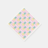Ananas und Zickzack Serviette (Ecke)