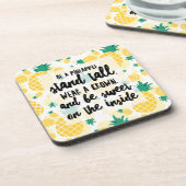 Ananas Untersetzer aus Kunststoff mit Korkrücken - (Linke Seite)