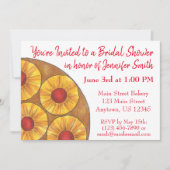 Ananas Upside Down Cake Brautparty Party Einladung (Vorderseite)