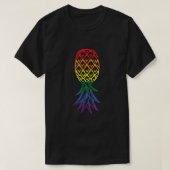 Ananas Upside Down Rainbow LGBT Swinger T-Shirt (Design vorne)