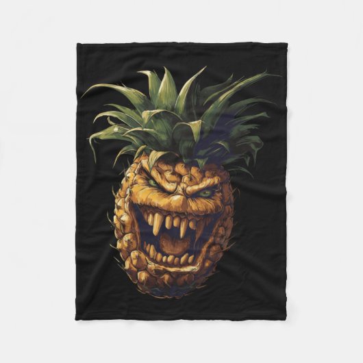 Ananas-Vampir-Aufkleber Fleecedecke (Vorderseite)