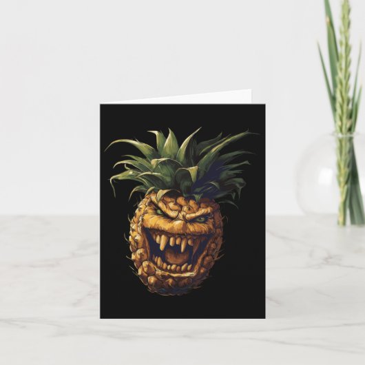 Ananas-Vampir-Aufkleber Karte (Vorderseite)