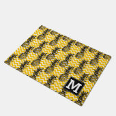 Ananas verläuft | Monogramm im Zickzack Fußmatte (Schrägansicht)