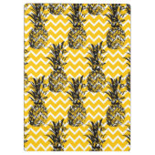 Ananas verläuft | Monogramm im Zickzack Klemmbrett (Rückseite)