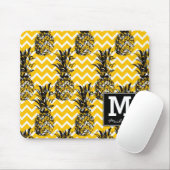 Ananas verläuft | Monogramm im Zickzack Mousepad (Mit Mouse)