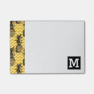 Ananas verläuft Monogramm im Zickzack Post-it Klebezettel