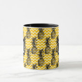 Ananas verläuft | Monogramm im Zickzack Tasse (Zentrum)