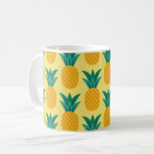 Ananas Vintag: Fruchtbares Muster Delight. Kaffeetasse (Vorderseite Links)