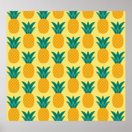 Ananas Vintag: Fruchtbares Muster Delight. Poster (Vorne)