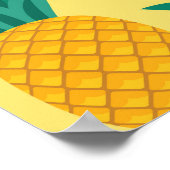 Ananas Vintag: Fruchtbares Muster Delight. Poster (Ecke)