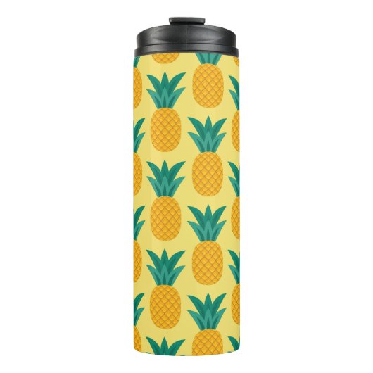 Ananas Vintag: Fruchtbares Muster Delight. Thermosbecher (Vorderseite)